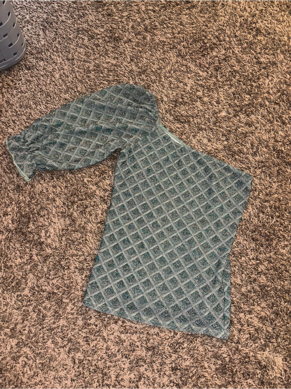 Willow & root One-Shoulder Green Patterned Women’s Top small - Picture 5 of 5